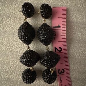J. Crew pave resin black earrings